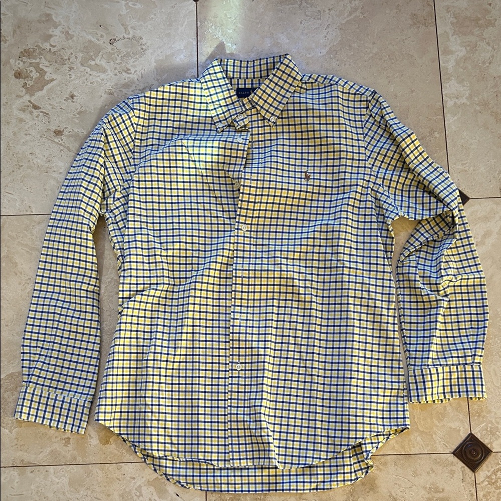 Ralph Lauren Blue Label Yellow and Blue Check Shirt